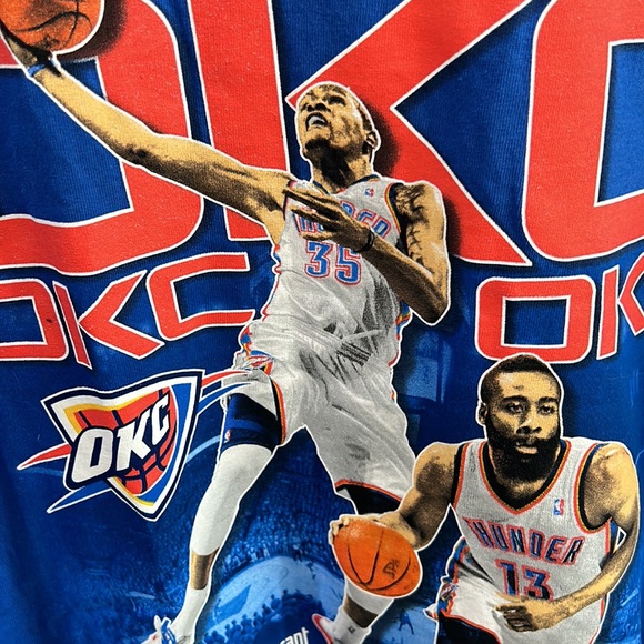NBA - Throwback T-Shirt - Kevin Durant & James Harden OKC Thunder - Picture 5 of 8
